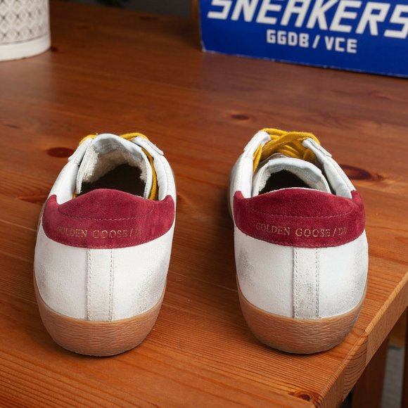 Golden Goose Sneakers Distressed White Crack Silver Superstar - Size 40 - Picture 9 of 11